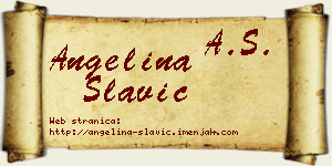 Angelina Slavić vizit kartica